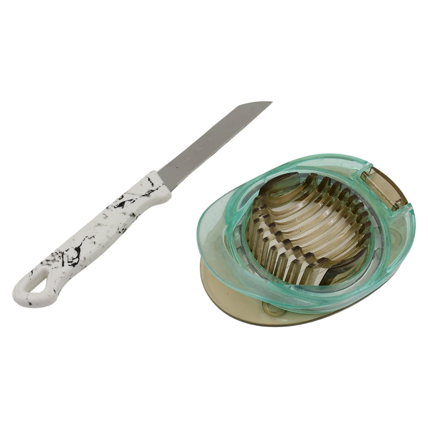 Stainless Steel Egg Slicer & Knife Stainless Steel Egg Slicer & Knife